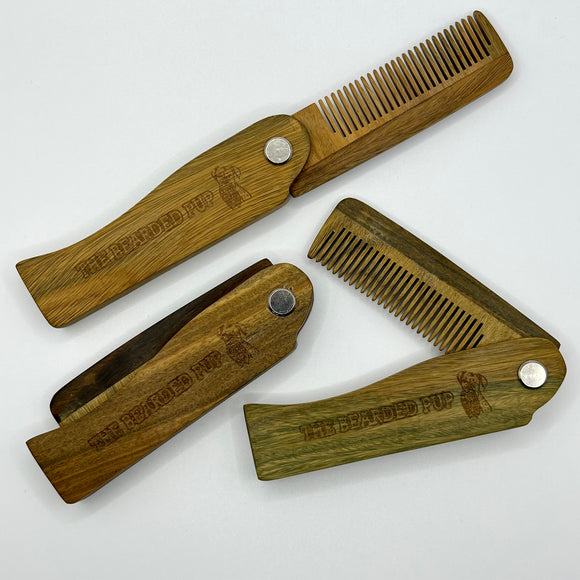 TBP Green Sandalwood Folding Comb